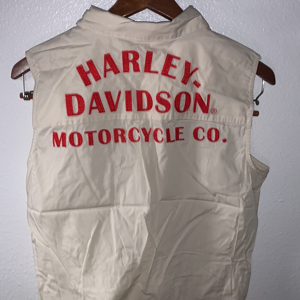 NWT HARLEY DAVIDSON WOVEN SLEEVELESS TOP - Picture 6 of 10